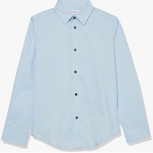 EUC - Calvin Klein light blue,long sleeve boys dress shirt SZ 12